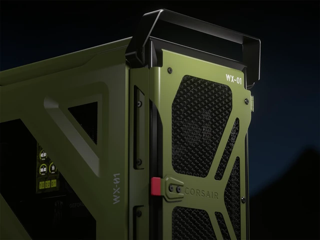 Alt view image 17 of 20 - CORSAIR WARTHOG RS Airflow Mid-Tower Case - Thick Steel Construction - 2x RS200 & 1x RS120 fans - High-Airflow Performance - InfiniRailFan Mounting System - Fits Multiple 360mm Radiators, , Olive Drab
