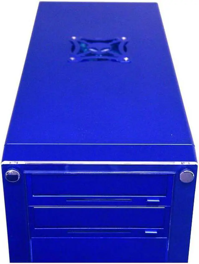 Alt view image 5 of 12 - APEVIA X-Dreamer ATXB3KLW-BL Blue Steel ATX Mid Tower Computer Case 420W Power Supply