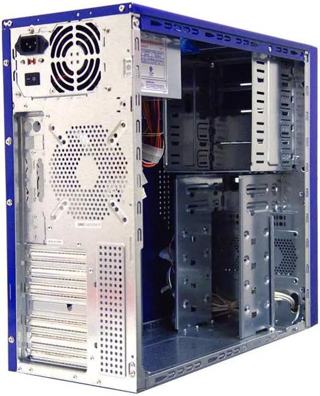 Alt view image 10 of 12 - APEVIA X-Dreamer ATXB3KLW-BL Blue Steel ATX Mid Tower Computer Case 420W Power Supply
