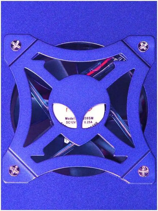 Alt view image 7 of 12 - APEVIA X-Dreamer ATXB3KLW-BL Blue Steel ATX Mid Tower Computer Case 420W Power Supply