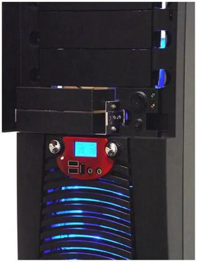 Alt view image 3 of 15 - APEVIA X-Superalien ATXA6SW-BK/500 Black w/ red alien eyes Aluminum Server Computer Case ATX Aluminum 500W Power Supply