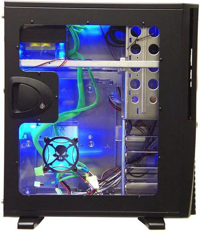 Alt view image 6 of 15 - APEVIA X-Superalien ATXA6SW-BK/500 Black w/ red alien eyes Aluminum Server Computer Case ATX Aluminum 500W Power Supply