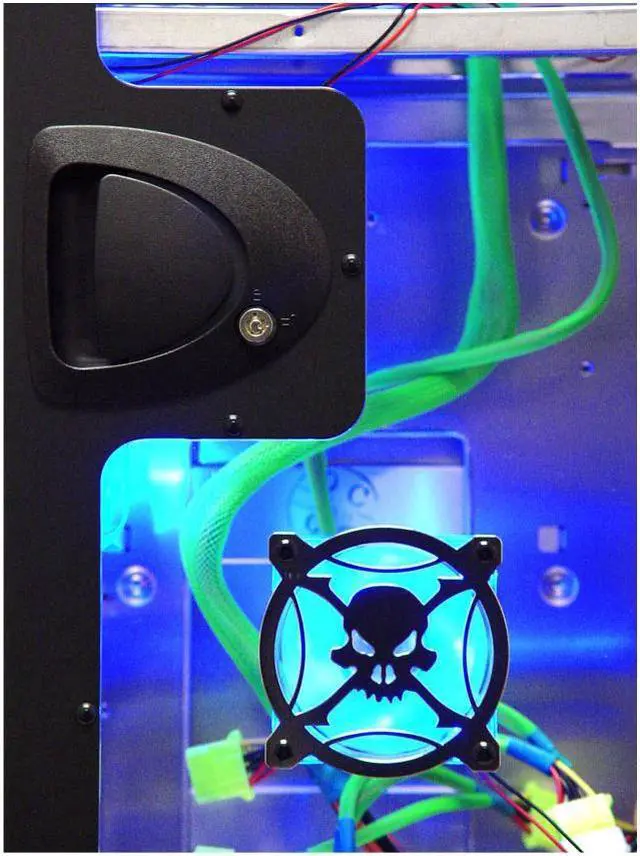 Alt view image 10 of 15 - APEVIA X-Superalien ATXA6SW-BK/500 Black w/ red alien eyes Aluminum Server Computer Case ATX Aluminum 500W Power Supply