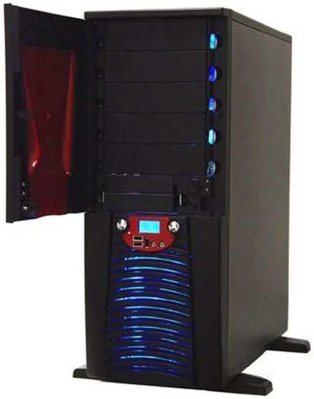 Alt view image 5 of 15 - APEVIA X-Superalien ATXA6SW-BK/500 Black w/ red alien eyes Aluminum Server Computer Case ATX Aluminum 500W Power Supply