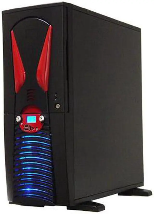 Alt view image 2 of 15 - APEVIA X-Superalien ATXA6SW-BK/500 Black w/ red alien eyes Aluminum Server Computer Case ATX Aluminum 500W Power Supply