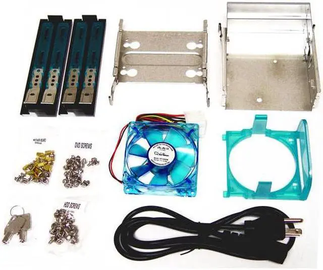 Alt view image 14 of 15 - APEVIA X-Superalien ATXA6SW-BK/500 Black w/ red alien eyes Aluminum Server Computer Case ATX Aluminum 500W Power Supply