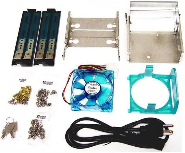 Alt view image 12 of 13 - APEVIA X-Superalien ATXA6SW-BL/500 Blue Aluminum Server Computer Case 500W Power Supply