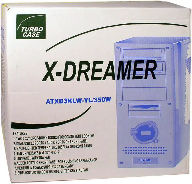 Alt view image 10 of 11 - APEVIA X-Dreamer ATXB3KLW-YL Yellow Steel ATX Mid Tower Computer Case 420W Power Supply
