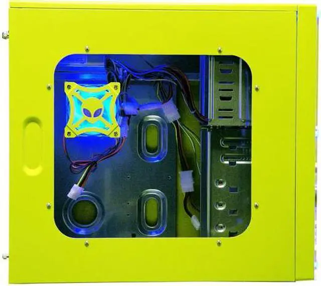Alt view image 7 of 11 - APEVIA X-Dreamer ATXB3KLW-YL Yellow Steel ATX Mid Tower Computer Case 420W Power Supply