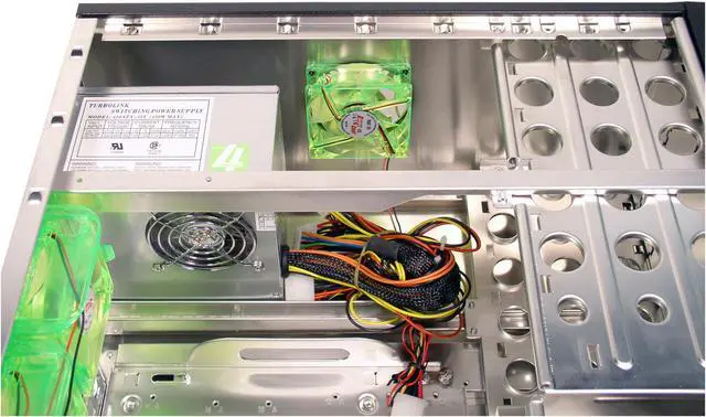 Alt view image 8 of 12 - APEVIA X-Alien ATXA7AW-BK/420 Black Aluminum Server Computer Case 420W Power Supply