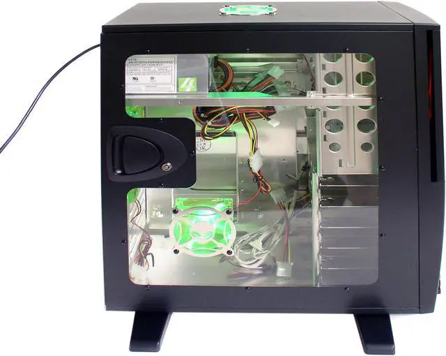 Alt view image 4 of 12 - APEVIA X-Alien ATXA7AW-BK/420 Black Aluminum Server Computer Case 420W Power Supply