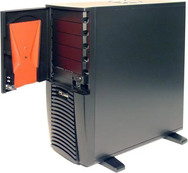 Alt view image 3 of 12 - APEVIA X-Alien ATXA7AW-BK/420 Black Aluminum Server Computer Case 420W Power Supply