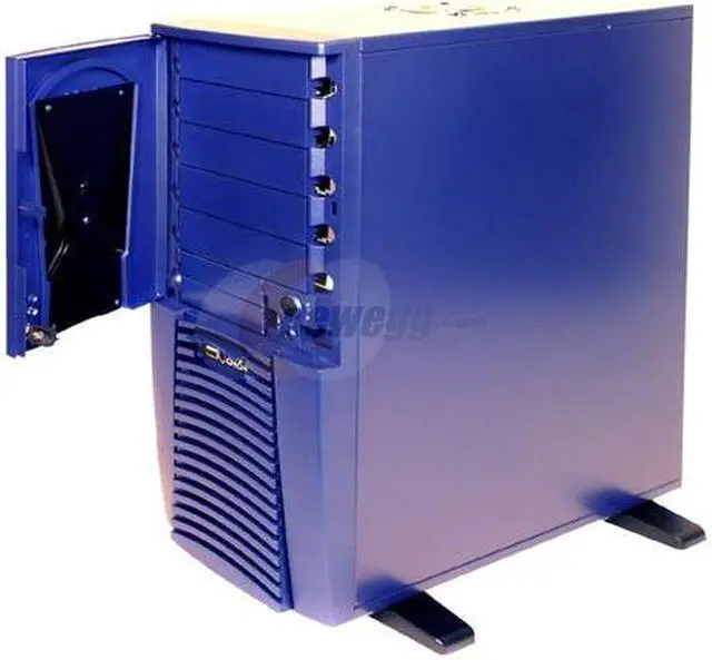Alt view image 3 of 10 - APEVIA X-Alien ATXA7AW-BL/420 Blue Aluminum Server Computer Case 420W Power Supply