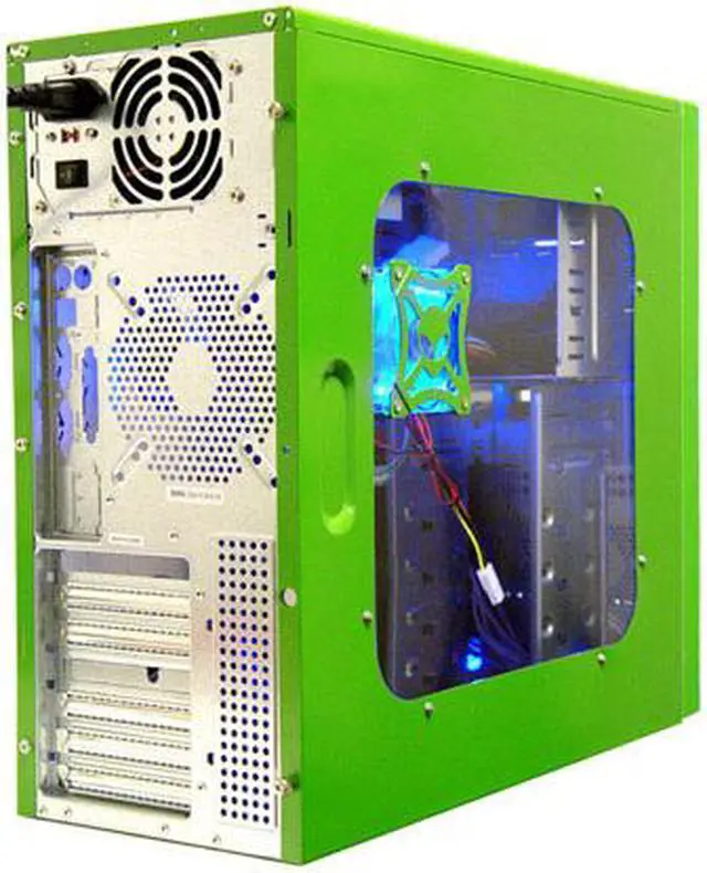 Alt view image 8 of 12 - APEVIA X-Dreamer II ATXB4KLW-GN Green Steel ATX Mid Tower Computer Case ATX 420W power supply for AMD/Intel Power Supply