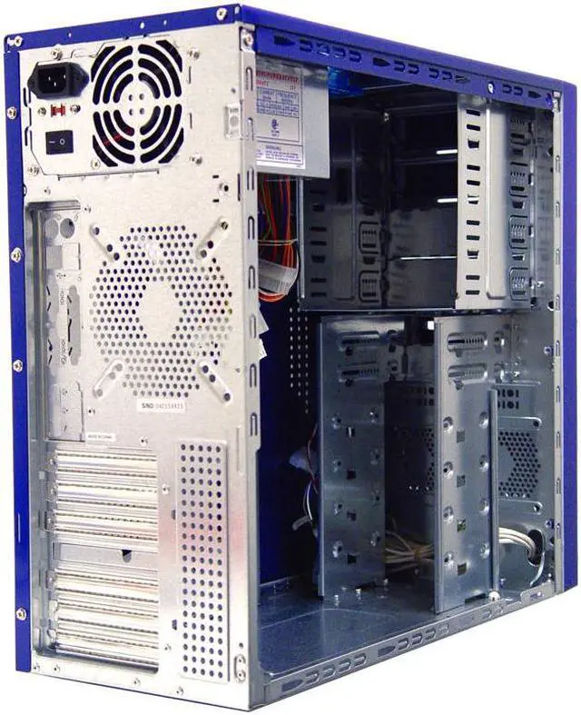 Alt view image 4 of 13 - APEVIA X-Dreamer II ATXB4KLW-BL Blue Steel ATX Mid Tower Computer Case 420W Power Supply