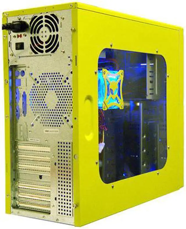 Alt view image 8 of 15 - APEVIA X-Dreamer II ATXB4KLW-YL Yellow Steel ATX Mid Tower Computer Case 420W Power Supply
