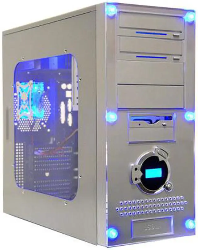 Main image of APEVIA X-Dreamer II ATXB4KLW-AL Silver Steel ATX Mid Tower Computer Case ATX 420W for AMD/Intel Power Supply