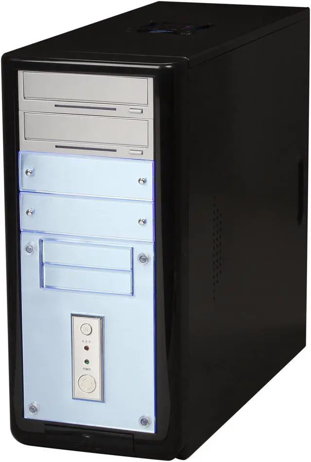 Alt view image 3 of 9 - APEVIA X-Gear ATXB5KLW-BK Black Steel ATX Mid Tower Computer Case 420W Power Supply