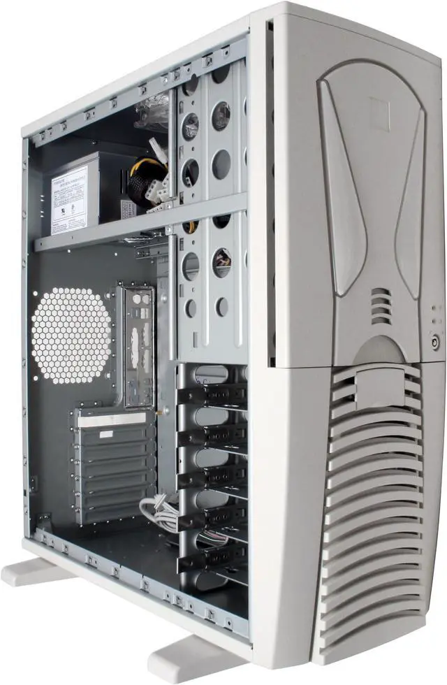 Alt view image 13 of 17 - APEVIA X-Alien ATXA1A/420 Beige Steel Server Computer Case 420W Power Supply