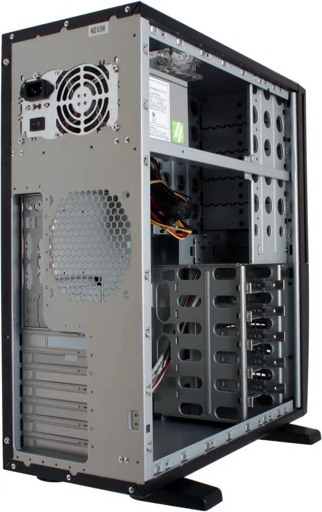 Alt view image 11 of 15 - APEVIA X-Alien ATXA1A-BK/420 Black Steel Server Computer Case 420W Power Supply