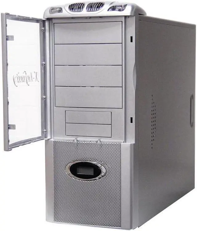 Alt view image 5 of 13 - APEVIA X-Infinity ATXB6KLW-AL Silver Steel ATX Mid Tower Computer Case ATX 350W power supply for AMD/Intel Power Supply