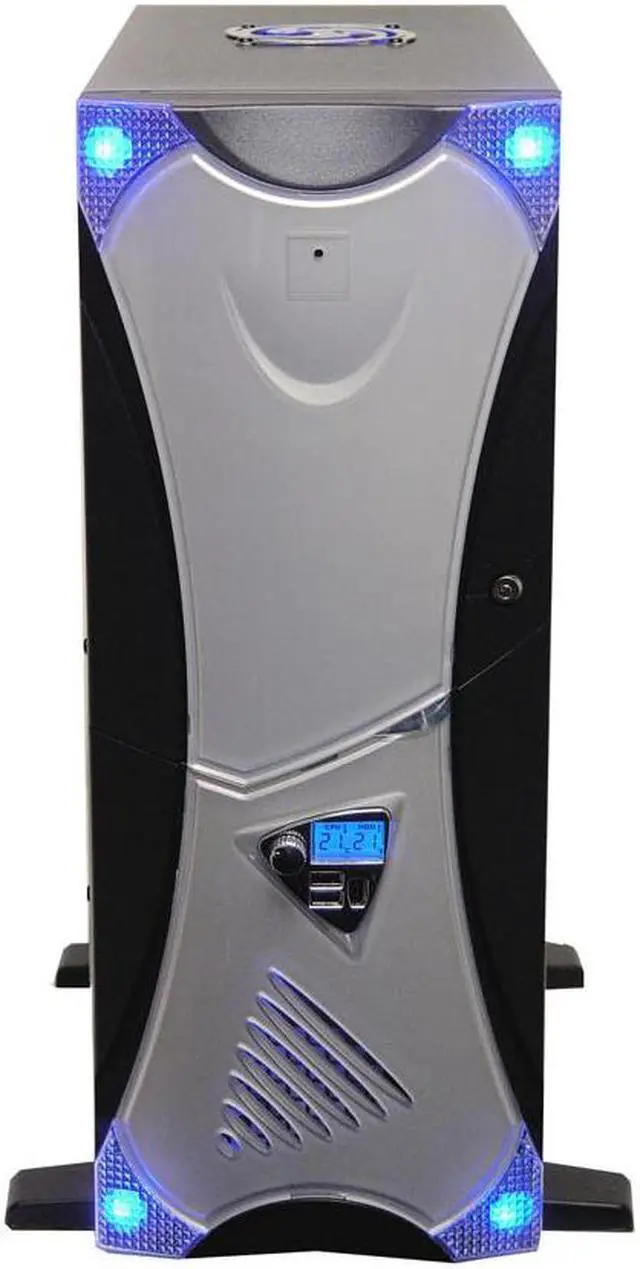 Alt view image 3 of 13 - APEVIA X-Navigator ATXA9NW-AL/450 Black/Silver Steel ATX Mid Tower Computer Case 450W Power Supply