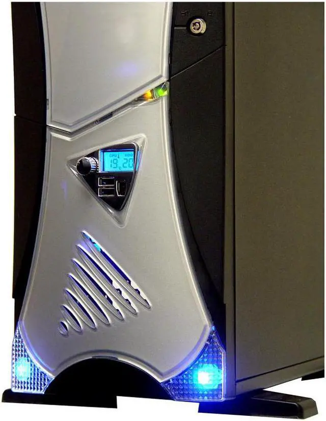 Alt view image 6 of 13 - APEVIA X-Navigator ATXA9NW-AL/450 Black/Silver Steel ATX Mid Tower Computer Case 450W Power Supply