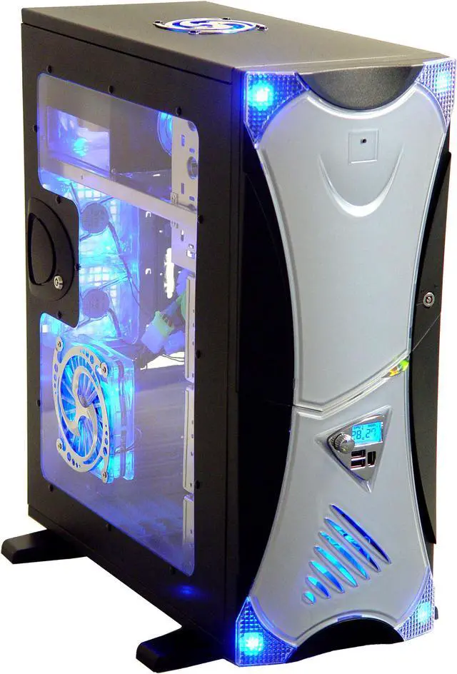 Alt view image 2 of 13 - APEVIA X-Navigator ATXA8NW-AL/500 Silver / Black Aluminum ATX Full Tower Computer Case 500W Power Supply