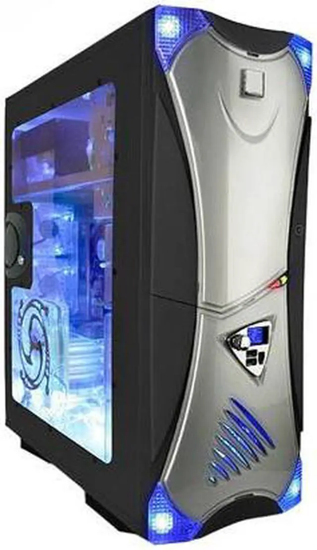 Main image of APEVIA X-Navigator ATXA8NW-AL/500 Silver / Black Aluminum ATX Full Tower Computer Case 500W Power Supply