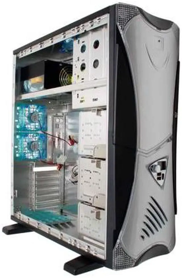 Alt view image 7 of 13 - APEVIA X-Navigator ATXA8NW-AL/500 Silver / Black Aluminum ATX Full Tower Computer Case 500W Power Supply