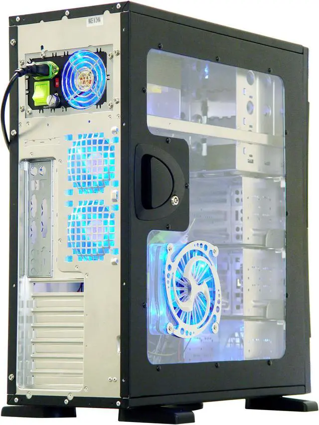 Alt view image 6 of 14 - APEVIA X-Navigator ATXA8NW-BK/500 Black Aluminum ATX Mid Tower Computer Case 500W Power Supply