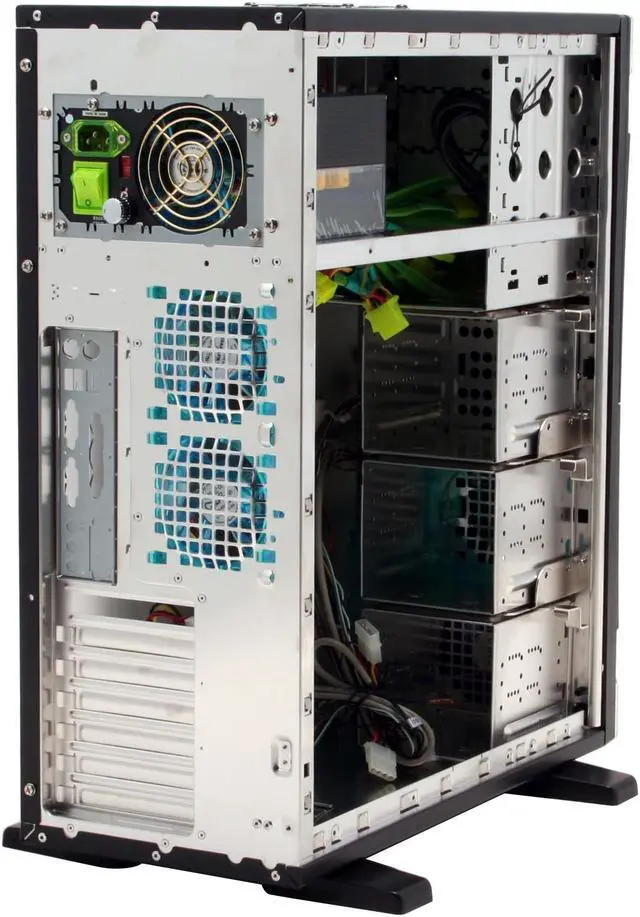 Alt view image 10 of 14 - APEVIA X-Navigator ATXA8NW-BK/500 Black Aluminum ATX Mid Tower Computer Case 500W Power Supply