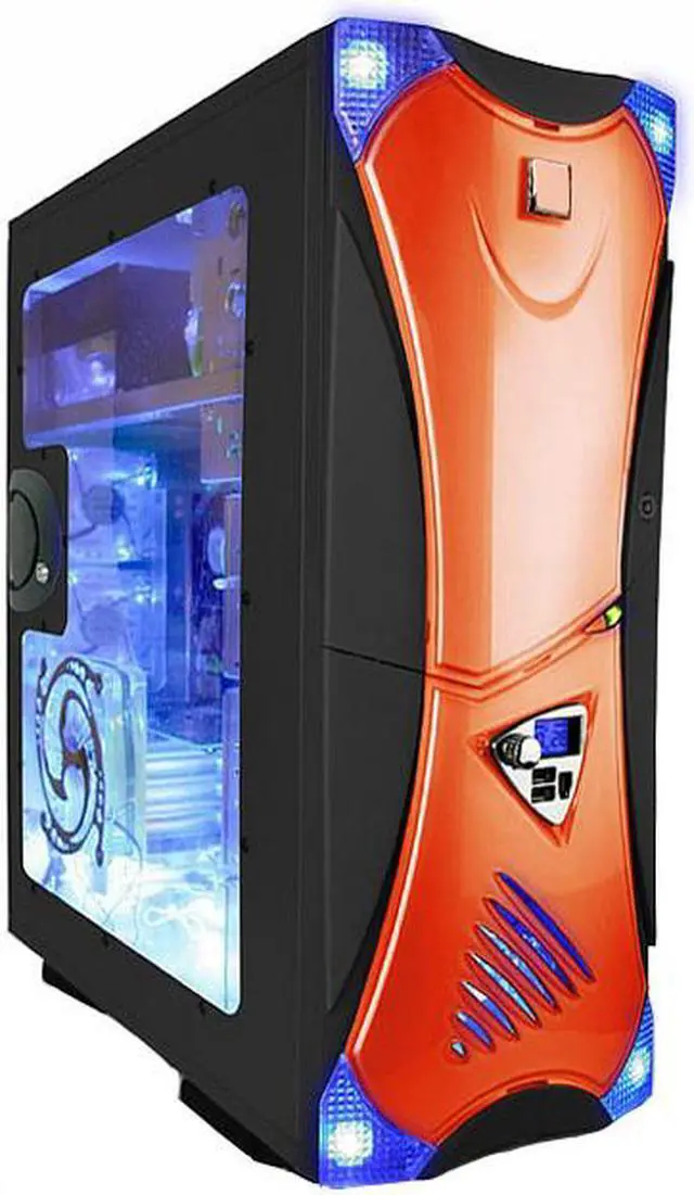 Main image of APEVIA X-Navigator ATXA8NW-RD/500 Black/Red Aluminum ATX Mid Tower Computer Case 500W Power Supply
