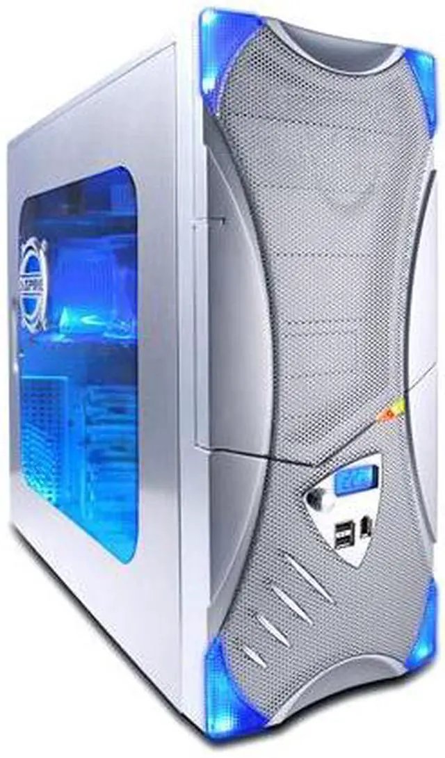 Main image of APEVIA X-Plorer ATXB8KLW-SS/420 Silver Steel ATX Mid Tower Computer Case 420W Power Supply