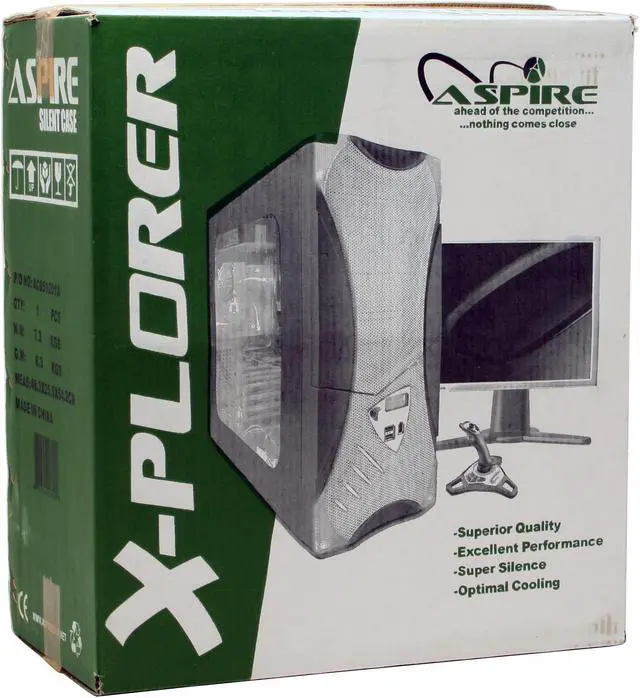 Alt view image 17 of 18 - APEVIA X-Plorer ATXB8KLW-SS/420 Silver Steel ATX Mid Tower Computer Case 420W Power Supply