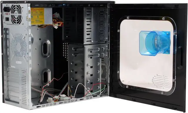 Alt view image 9 of 17 - APEVIA X-Plorer ATXB8KLW-BK/420 Black Steel ATX Mid Tower Computer Case 420W Power Supply