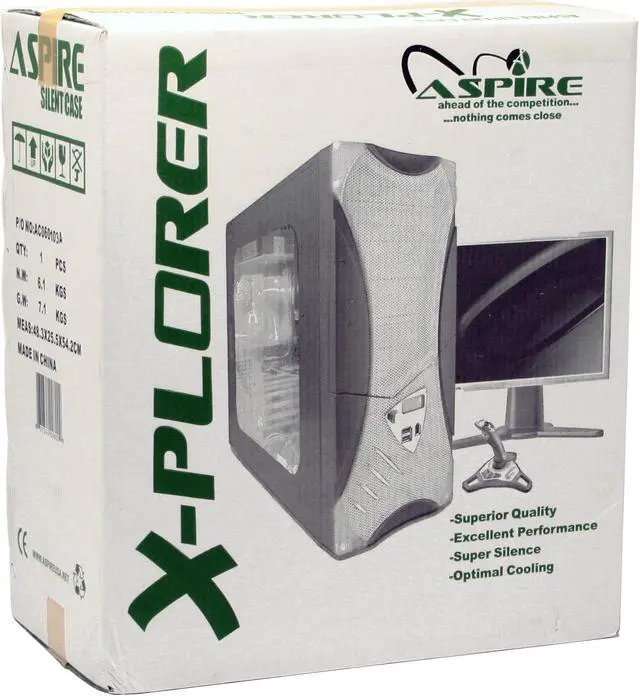 Alt view image 14 of 14 - APEVIA X-Plorer ATXB8KLW-SS Silver Steel ATX Mid Tower Computer Case