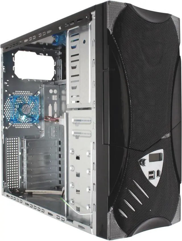 Alt view image 13 of 15 - APEVIA X-Plorer ATXB8KLW-BK Black Steel ATX Mid Tower Computer Case