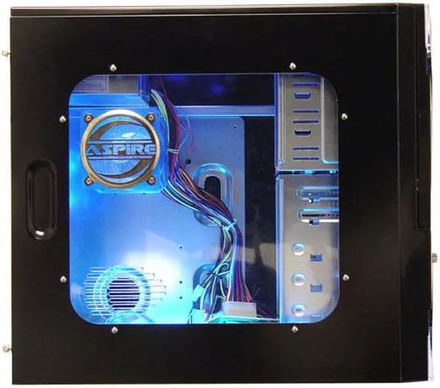Alt view image 8 of 16 - APEVIA X-Plorer ATXB8KLW-BL Black/Blue Steel ATX Mid Tower Computer Case