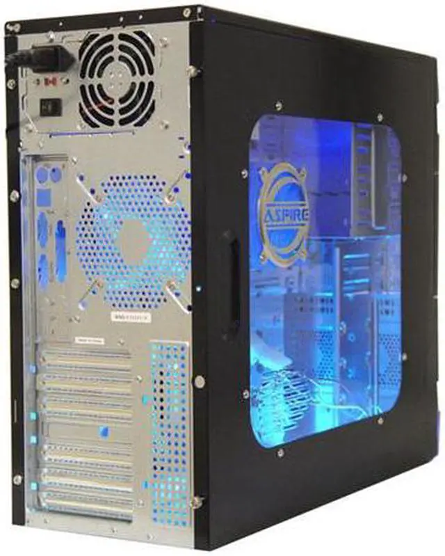 Alt view image 9 of 16 - APEVIA X-Plorer ATXB8KLW-BL Black/Blue Steel ATX Mid Tower Computer Case