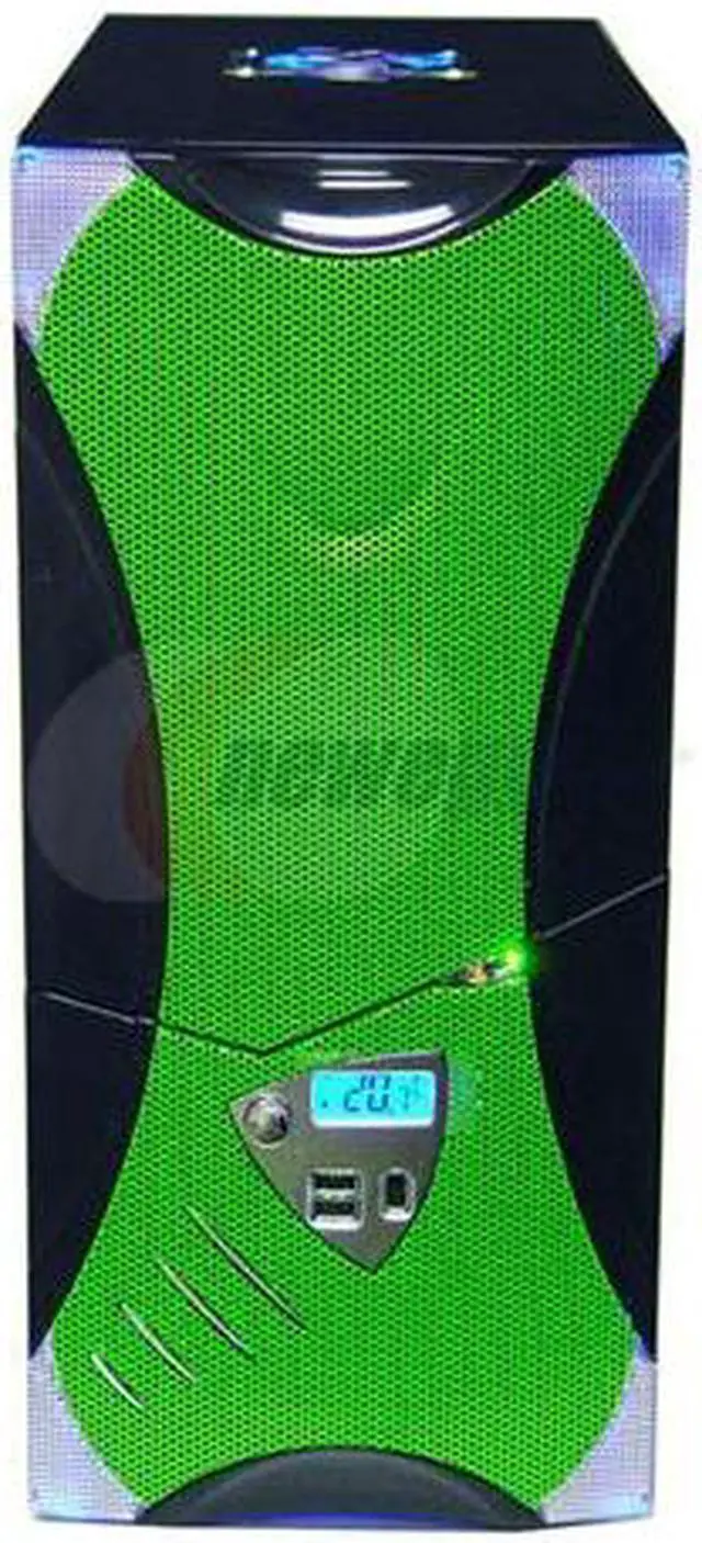 Alt view image 2 of 16 - APEVIA X-Plorer ATXB8KLW-GN Black/Green Steel ATX Mid Tower Computer Case