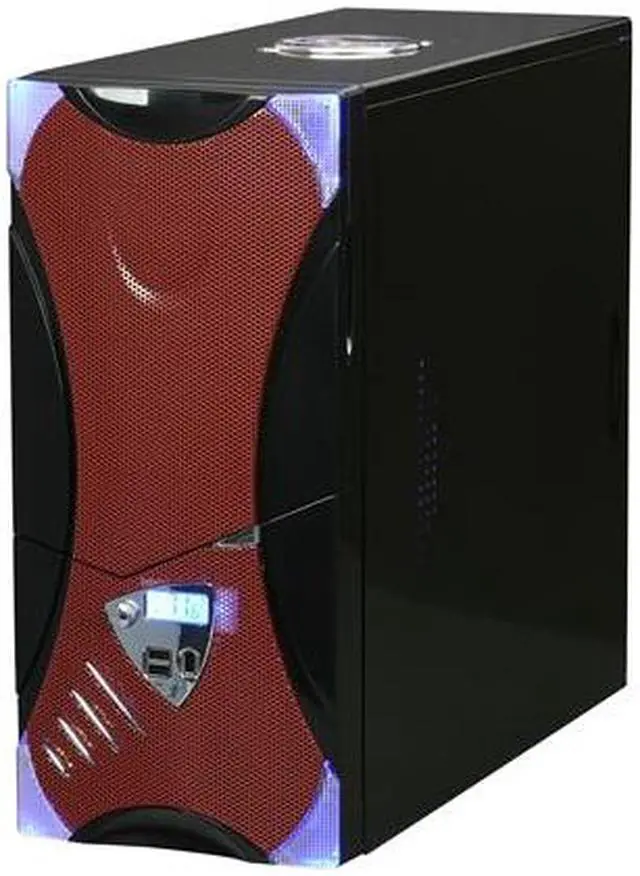 Alt view image 3 of 12 - APEVIA X-Plorer ATXB8KLW-RD Black Body/Red Front Panel Steel ATX Mid Tower Computer Case