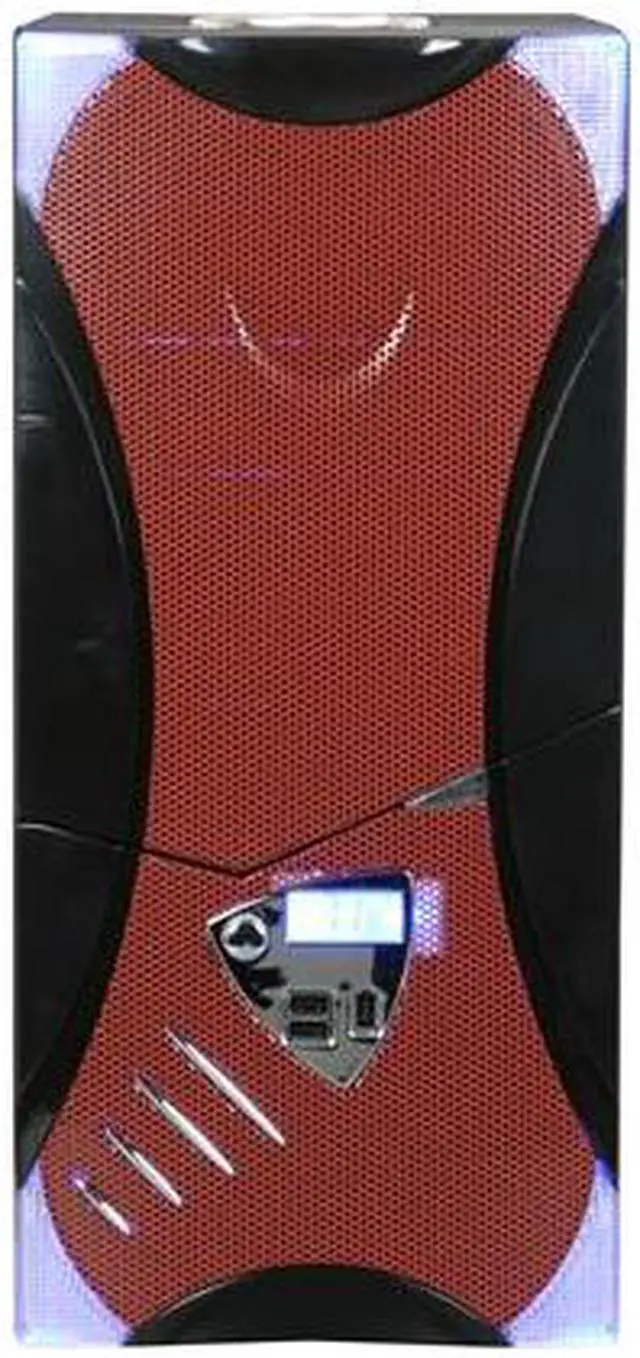 Alt view image 2 of 12 - APEVIA X-Plorer ATXB8KLW-RD Black Body/Red Front Panel Steel ATX Mid Tower Computer Case