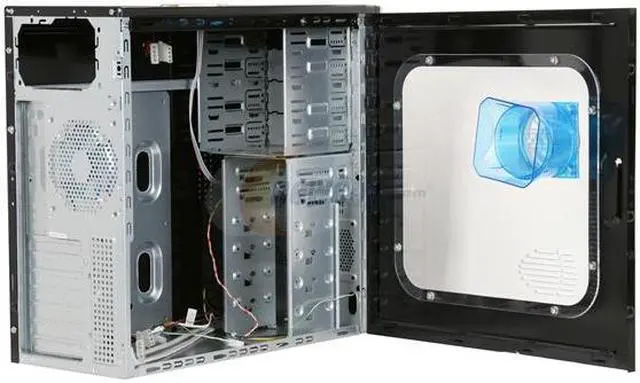 Alt view image 6 of 12 - APEVIA X-Plorer ATXB8KLW-RD Black Body/Red Front Panel Steel ATX Mid Tower Computer Case