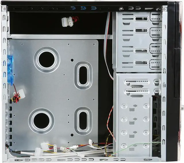 Alt view image 8 of 12 - APEVIA X-Plorer ATXB8KLW-RD Black Body/Red Front Panel Steel ATX Mid Tower Computer Case