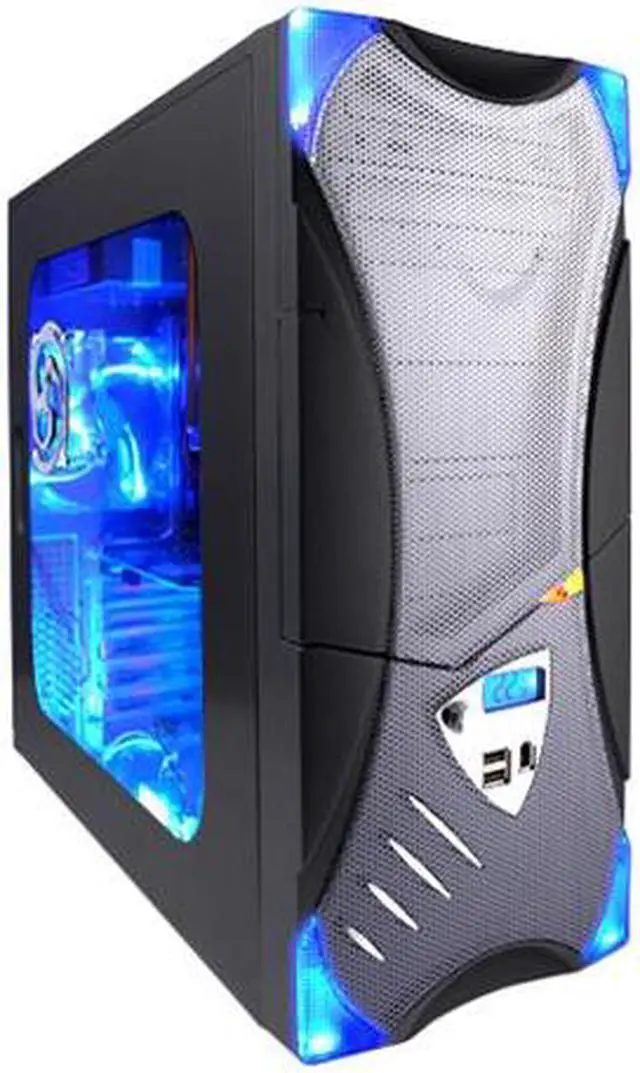 Main image of APEVIA X-Plorer ATXB8KLW-AL/420 Black Body/Silver Front Panel Steel ATX Mid Tower Computer Case 420W Power Supply