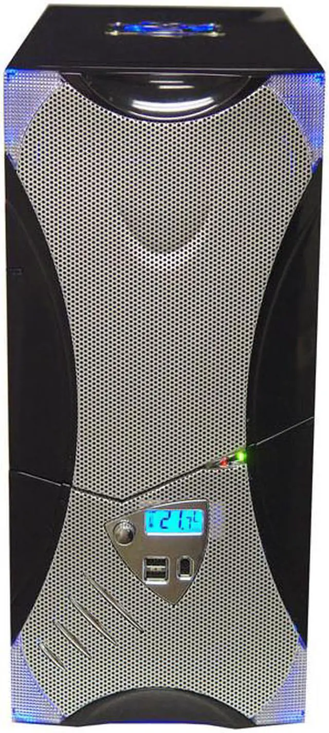 Alt view image 3 of 19 - APEVIA X-Plorer ATXB8KLW-AL/420 Black Body/Silver Front Panel Steel ATX Mid Tower Computer Case 420W Power Supply