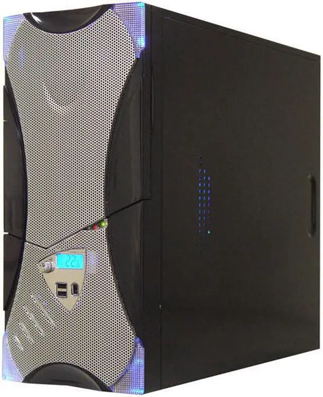 Alt view image 4 of 19 - APEVIA X-Plorer ATXB8KLW-AL/420 Black Body/Silver Front Panel Steel ATX Mid Tower Computer Case 420W Power Supply