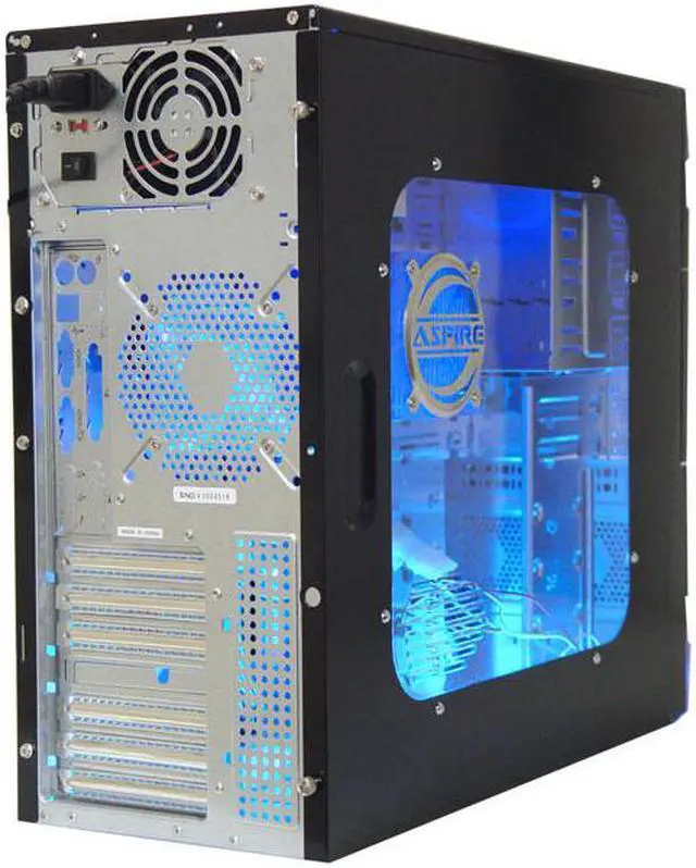 Alt view image 9 of 19 - APEVIA X-Plorer ATXB8KLW-AL/420 Black Body/Silver Front Panel Steel ATX Mid Tower Computer Case 420W Power Supply