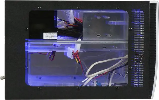 Alt view image 6 of 12 - APEVIA X-QPACK-AL/420 Black/Silver Aluminum Micro ATX Desktop Computer Case 420W Power Supply